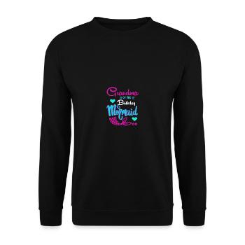 Lustige Oma der Bday Mermaid Oma - Unisex Pullover - Schwarz - Vorne - Alina (178cm) & Michal (187cm)