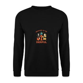 Brother of Mr. - Unisex Sweatshirt - black - Front - Alina (178cm) & Michal (187cm)