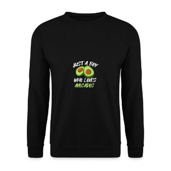 Avocado für Jungen Kinder Birnen Guac Avocados - Unisex Pullover - Schwarz - Vorne - Alina (178cm) & Michal (187cm)