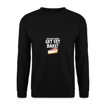 British Backshow Back Tees - Unisex Pullover - Schwarz - Vorne - Alina (178cm) & Michal (187cm)