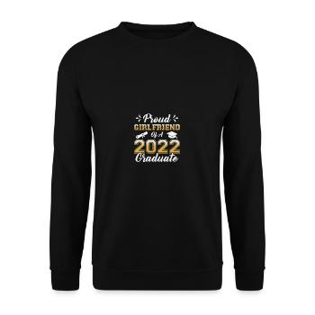 Proud girlfriend of a 2022 graduate for the Fami - Unisex Sweatshirt - black - Front - Alina (178cm) & Michal (187cm)