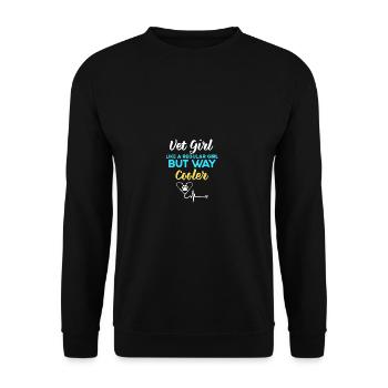 Funny Veterinarians -Veterinary Technician Women Girls - Unisex Sweatshirt - black - Front - Alina (178cm) & Michal (187cm)