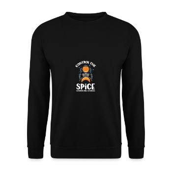 Fun offer control the spice, con - Unisex Sweatshirt - black - Front - Alina (178cm) & Michal (187cm)