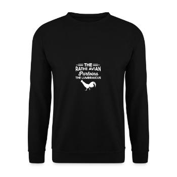 Early Bird bekommt den Wurm lustige Motivationste - Unisex Pullover - Schwarz - Vorne - Alina (178cm) & Michal (187cm)