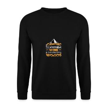 Devis vintage Camping Aventure - Sweat-shirt Unisexe - noir - Devant - Alina (178cm) & Michal (187cm)