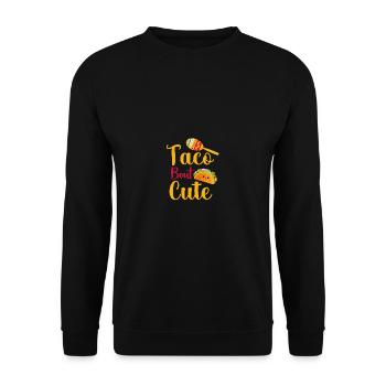 Taco Cat- Teenage Boy Girl Taco ta - Unisex Sweatshirt - black - Front - Alina (178cm) & Michal (187cm)