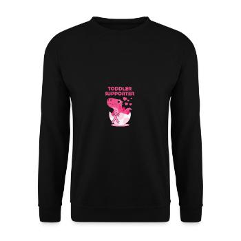 Toddler Pendant T-Rex Breast Cancer Month - Unisex Sweatshirt - black - Front - Alina (178cm) & Michal (187cm)