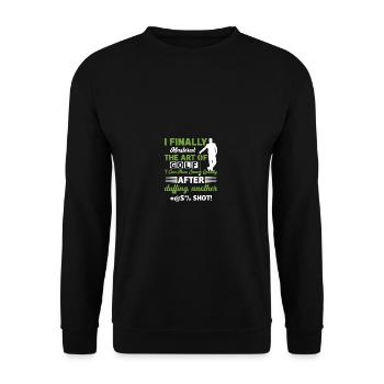 J’ai enfin maîtrisé l’art du golf, - Sweat-shirt Unisexe - noir - Devant - Alina (178cm) & Michal (187cm)
