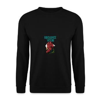Feminismus reguliert deinen Schwanz - Unisex Pullover - Schwarz - Vorne - Alina (178cm) & Michal (187cm)