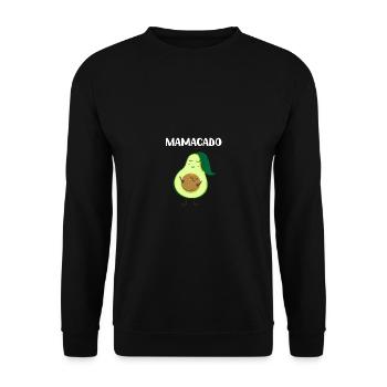 Avocat - Annonce de grossesse Mère Mamacado - Sweat-shirt Unisexe - noir - Devant - Alina (178cm) & Michal (187cm)