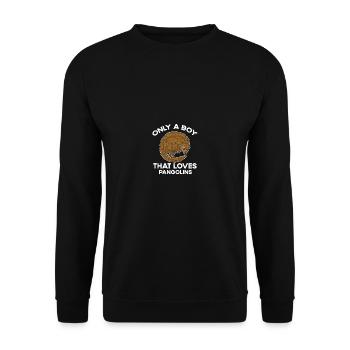 Nur ein Junge, der Pangolins Pangolin-Tiere-Liebha - Unisex Pullover - Schwarz - Vorne - Alina (178cm) & Michal (187cm)