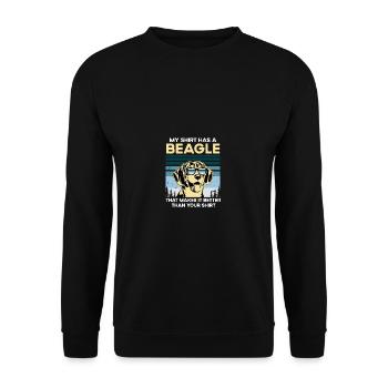 Beagle Whisperer Dog Lovers Puppy Owner Paw - Unisex Sweatshirt - black - Front - Alina (178cm) & Michal (187cm)