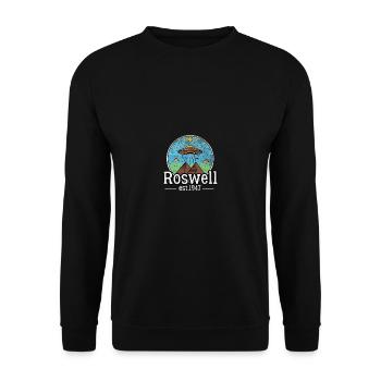 Roswell 1947 Vintage Alien UFO citation drôle Nouveau - Sweat-shirt Unisexe - noir - Devant - Alina (178cm) & Michal (187cm)
