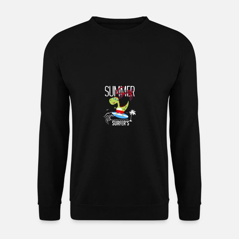Vacances d’été Surf Surfer’s Dino - Sweat-shirt Unisexe - noir
