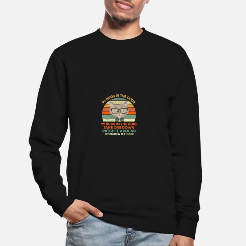 99 Fehler im Code nehmen Sie einen nach unten rund Unisex Pullover