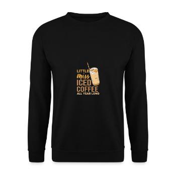 Little Miss Iced Coffee Citation amusante de tout le J - Sweat-shirt Unisexe - noir - Devant - Alina (178cm) & Michal (187cm)