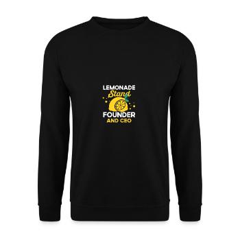 Founder and CEO of Limonade Stand - Zitronenliebh - Unisex Sweatshirt - black - Front - Alina (178cm) & Michal (187cm)