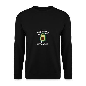 Driven by avocados quote for avocado love - Unisex Sweatshirt - black - Front - Alina (178cm) & Michal (187cm)