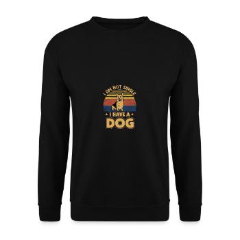 Lustiges Zitat Vintagei bin nicht Single Ich habe - Unisex Pullover - Schwarz - Vorne - Alina (178cm) & Michal (187cm)