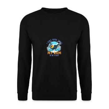 Drôle de citation Je ne peux pas travailler aujourd’hui, mon - Sweat-shirt Unisexe - noir - Devant - Alina (178cm) & Michal (187cm)