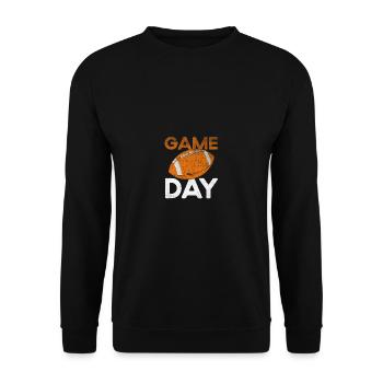 Game Day Football Season Team Sport Vin - Unisex Sweatshirt - black - Front - Alina (178cm) & Michal (187cm)
