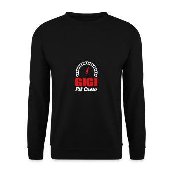 Gigi Racing Car Bday Party Family Matching Pit Cre - Unisex Sweatshirt - black - Front - Alina (178cm) & Michal (187cm)