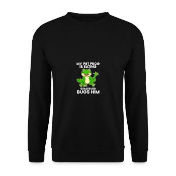 Frog catch 'toad hunting design for an ox fr - Unisex Sweatshirt - black - Front - Alina (178cm) & Michal (187cm)