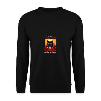 Funny Quote Cats Horror Movies Cute Halloween - Unisex Sweatshirt - black - Front - Alina (178cm) & Michal (187cm)