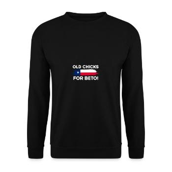 Design pour les amoureux Beto Flag Vintage Old Chick - Sweat-shirt Unisexe - noir - Devant - Alina (178cm) & Michal (187cm)