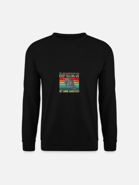 Sweet Sea Art for Sea Cow Dugong Manatee Animal - Unisex Sweatshirt - black