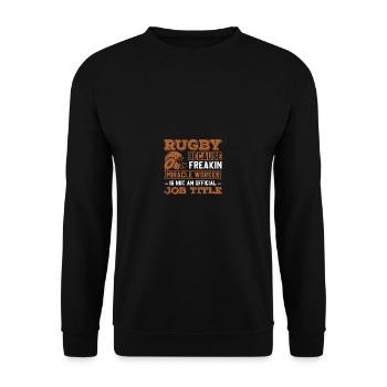 Rugby miracle worker is not an official job lus - Unisex Sweatshirt - black - Front - Alina (178cm) & Michal (187cm)