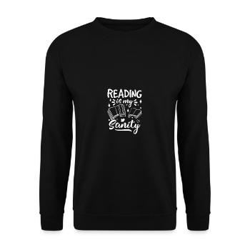 Lesen ist meine geistigen Lesebücher lesen - Unisex Pullover - Schwarz - Vorne - Alina (178cm) & Michal (187cm)