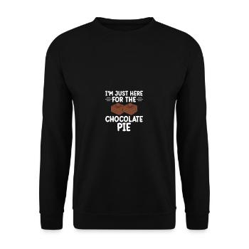 I'm just here for the chocolate cake - Unisex Sweatshirt - black - Front - Alina (178cm) & Michal (187cm)