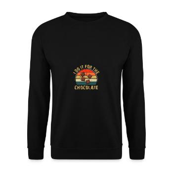 Je le fais pour le chocolat - Sweat-shirt Unisexe - noir - Devant - Alina (178cm) & Michal (187cm)