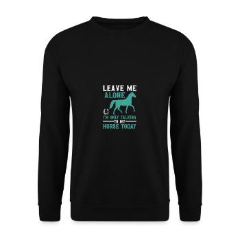 Lass mich in Ruhe, ich spreche heute nur mit meine - Unisex Pullover - Schwarz - Vorne - Alina (178cm) & Michal (187cm)