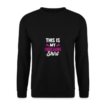 Das ist mein Cheerleading -Shirt - Unisex Pullover - Schwarz - Vorne - Alina (178cm) & Michal (187cm)