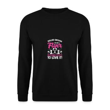 Clever enough to make a flyer funny cheerlead - Unisex Sweatshirt - black - Front - Alina (178cm) & Michal (187cm)