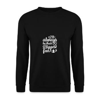 Je serai toujours son plus grand fan - Sweat-shirt Unisexe - noir - Devant - Alina (178cm) & Michal (187cm)