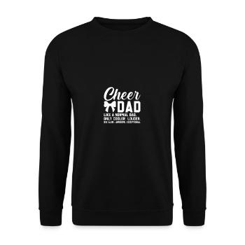 Jubeln Sie Vater wie ein normaler Vater nur cooler - Unisex Pullover - Schwarz - Vorne - Alina (178cm) & Michal (187cm)