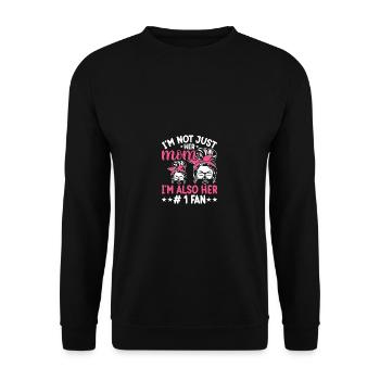 Ich bin nicht nur ihre Mutter, ich bin auch ihr Fa - Unisex Pullover - Schwarz - Vorne - Alina (178cm) & Michal (187cm)