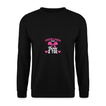 Cheerleader aus Bow 2 Zeh - Unisex Pullover - Schwarz - Vorne - Alina (178cm) & Michal (187cm)