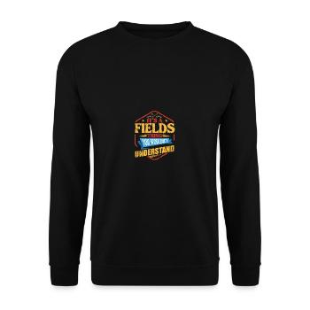 Es ist eine Feldsache Lustiger Nachname Humor Fami - Unisex Pullover - Schwarz - Vorne - Alina (178cm) & Michal (187cm)