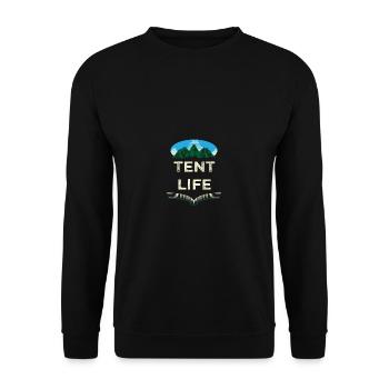 Zeltleben Camping Sommer Camper Tropical Wanderwil - Unisex Pullover - Schwarz - Vorne - Alina (178cm) & Michal (187cm)