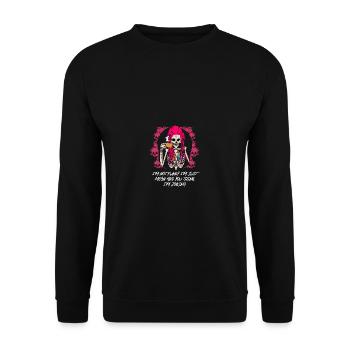 Je suis juste méchant et tu penses que je plaisante luxure - Sweat-shirt Unisexe - noir - Devant - Alina (178cm) & Michal (187cm)