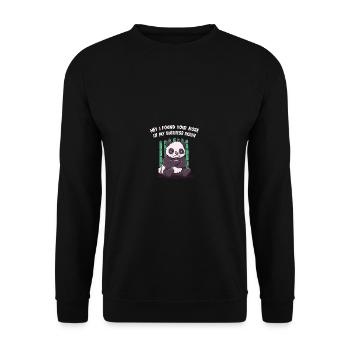 J’ai retrouvé ton nez dans ma boutique - Sweat-shirt Unisexe - noir - Devant - Alina (178cm) & Michal (187cm)