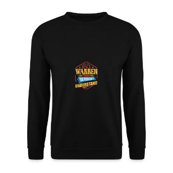 Es ist ein Warren -Ding lustiger Nachname Humor Fa - Unisex Pullover - Schwarz - Vorne - Alina (178cm) & Michal (187cm)