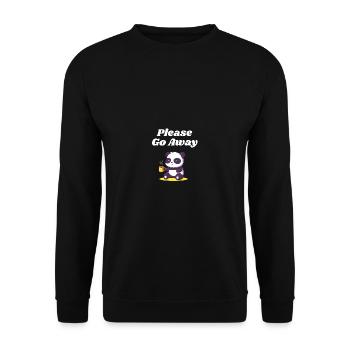 Bitte gehen Sie introvertierte Sprüche antisoziale - Unisex Pullover - Schwarz - Vorne - Alina (178cm) & Michal (187cm)