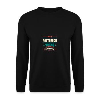 C’est une chose Patterson, le nom de famille pour le F - Sweat-shirt Unisexe - noir - Devant - Alina (178cm) & Michal (187cm)