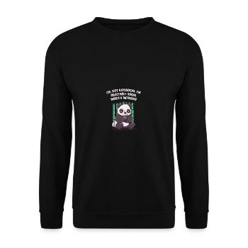 Je ne suis pas antisocial dans sélectivement social drôle - Sweat-shirt Unisexe - noir - Devant - Alina (178cm) & Michal (187cm)