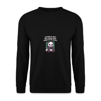 C’est assez d’interaction sociale pour une journée lu - Sweat-shirt Unisexe - noir - Devant - Alina (178cm) & Michal (187cm)